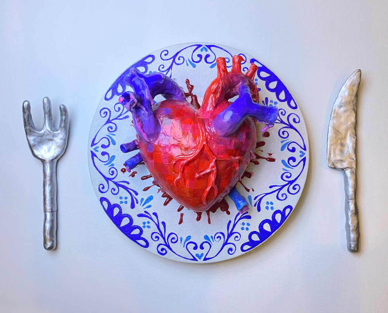 9inch by base, mixed media